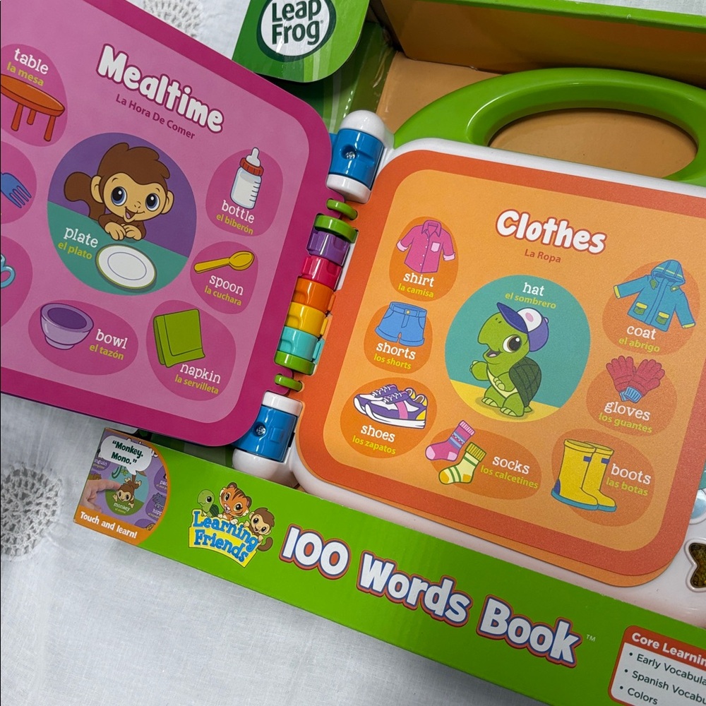NEW LEAPFROG 100 Words Book Bilingual Kids Interactive Educational Toy Baby - Picture 10 of 13